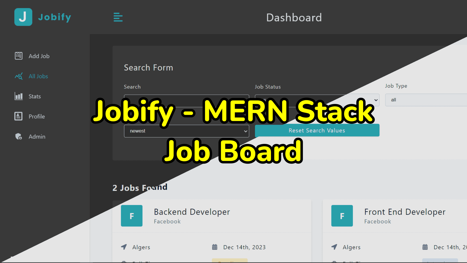 Jobify MERN Jobs Board cover image